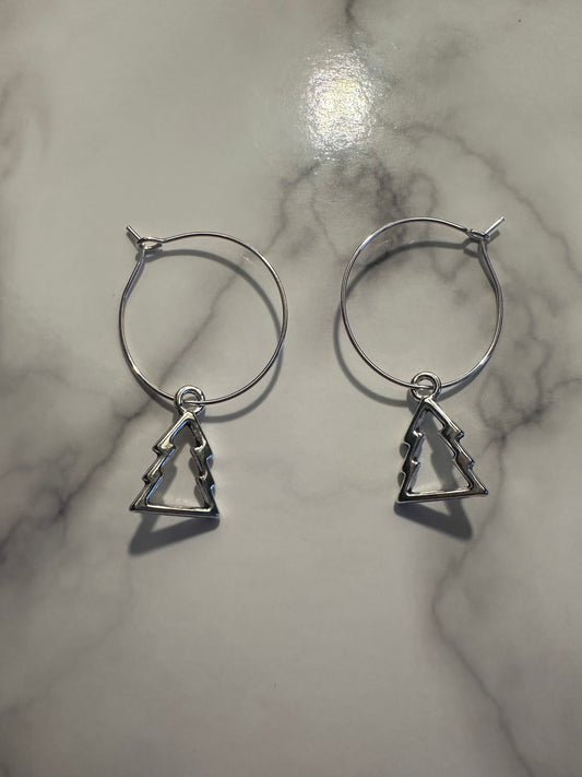 Christmas Tree Outline Earrings