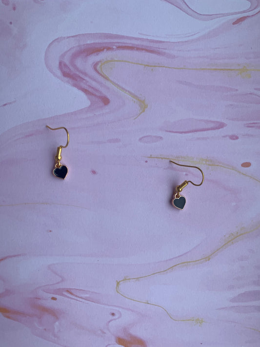 Black Heart Earrings