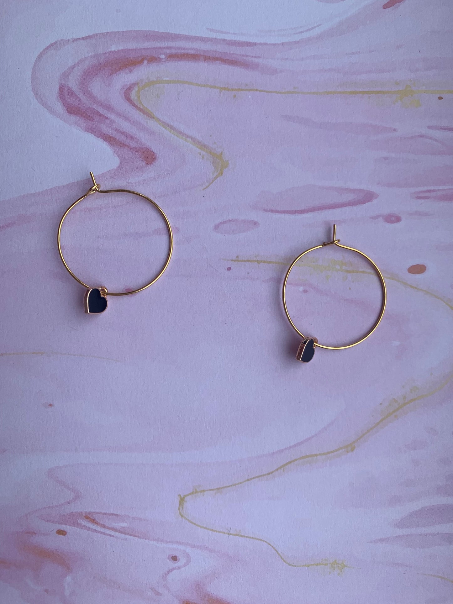 Black Heart Earrings