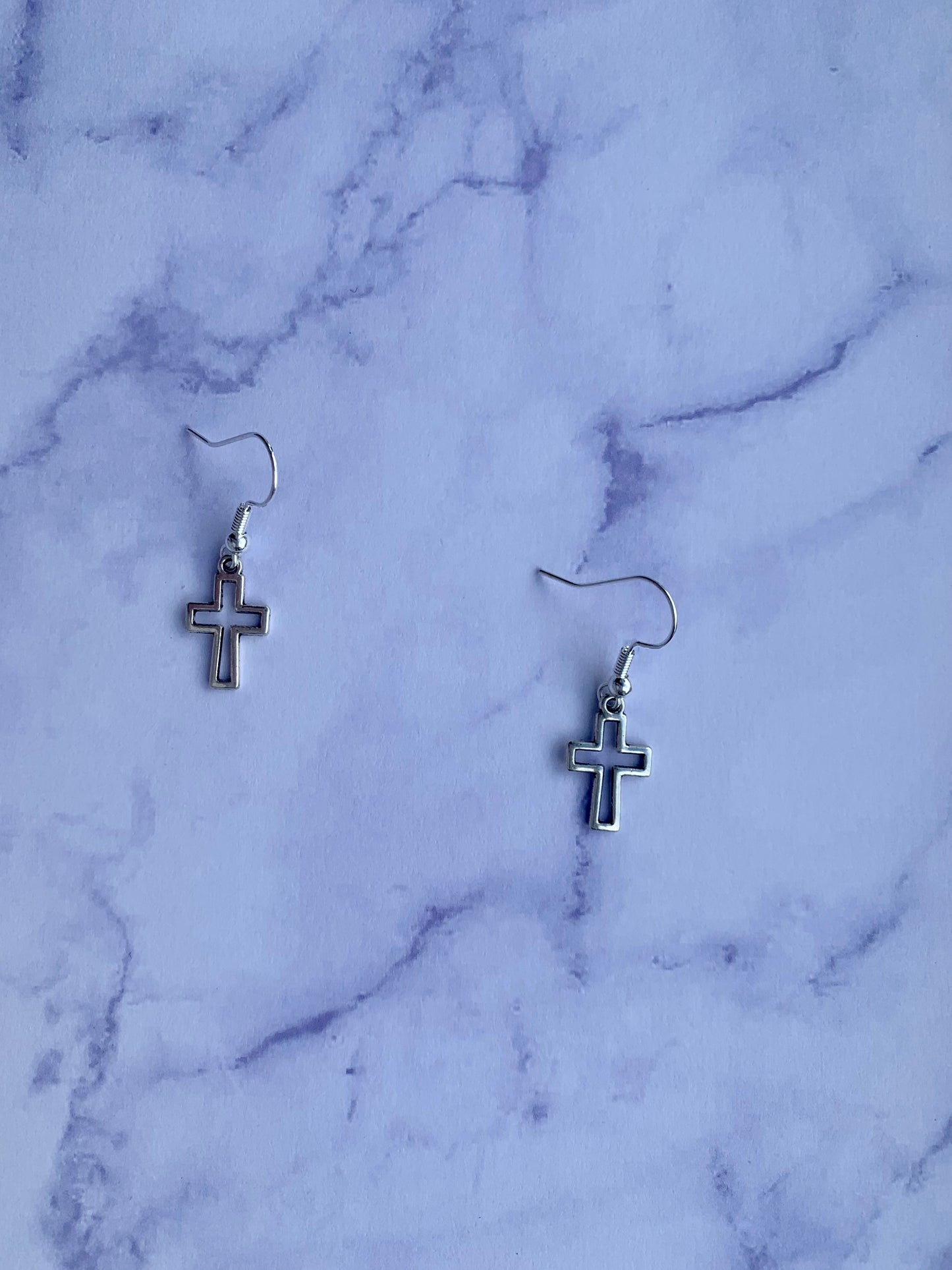 Cross Outline Earrings
