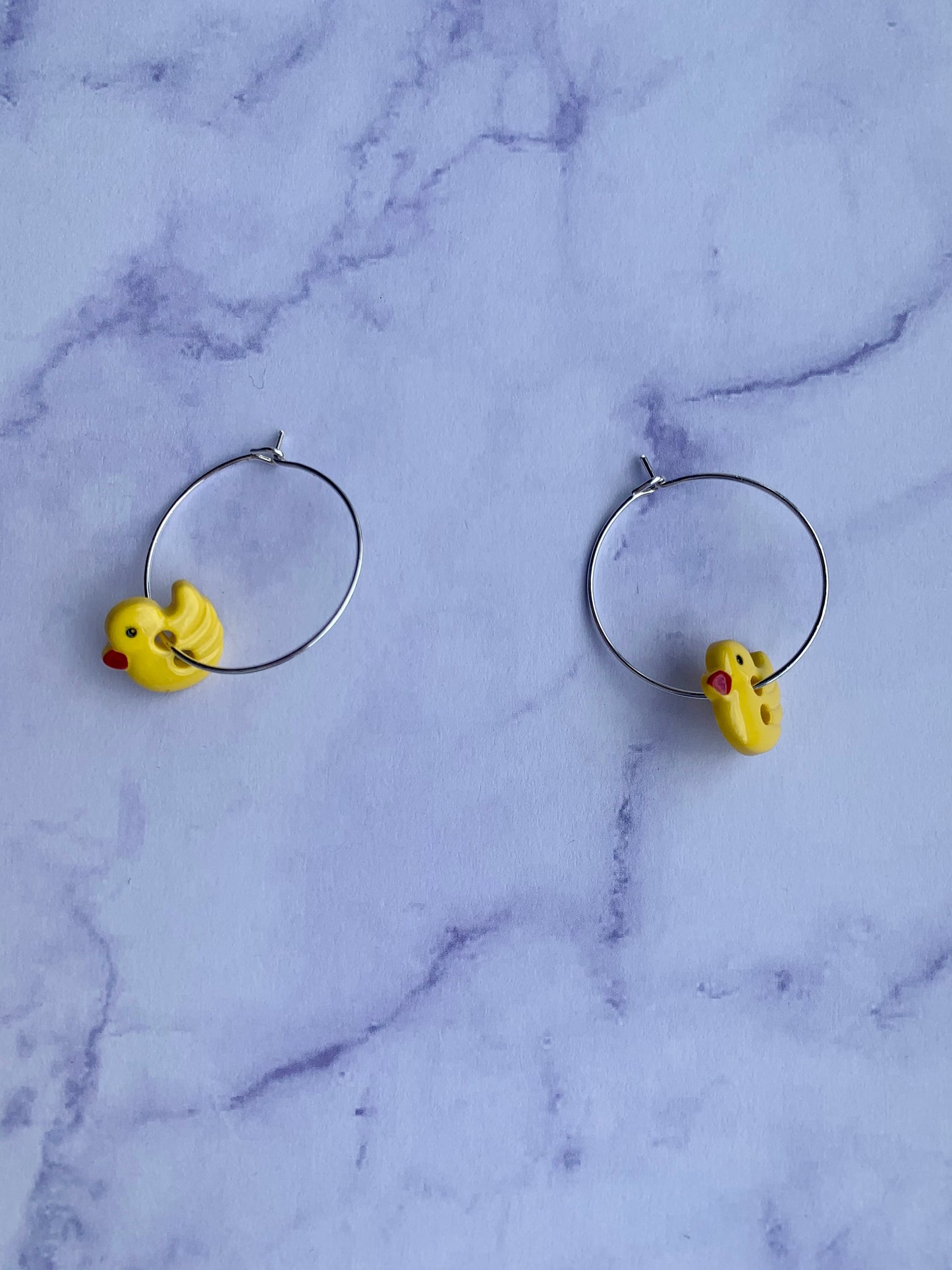 Rubber Ducky Button Earrings