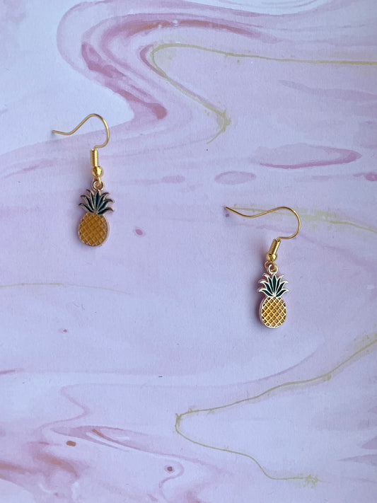 Enamel Pineapple Earrings