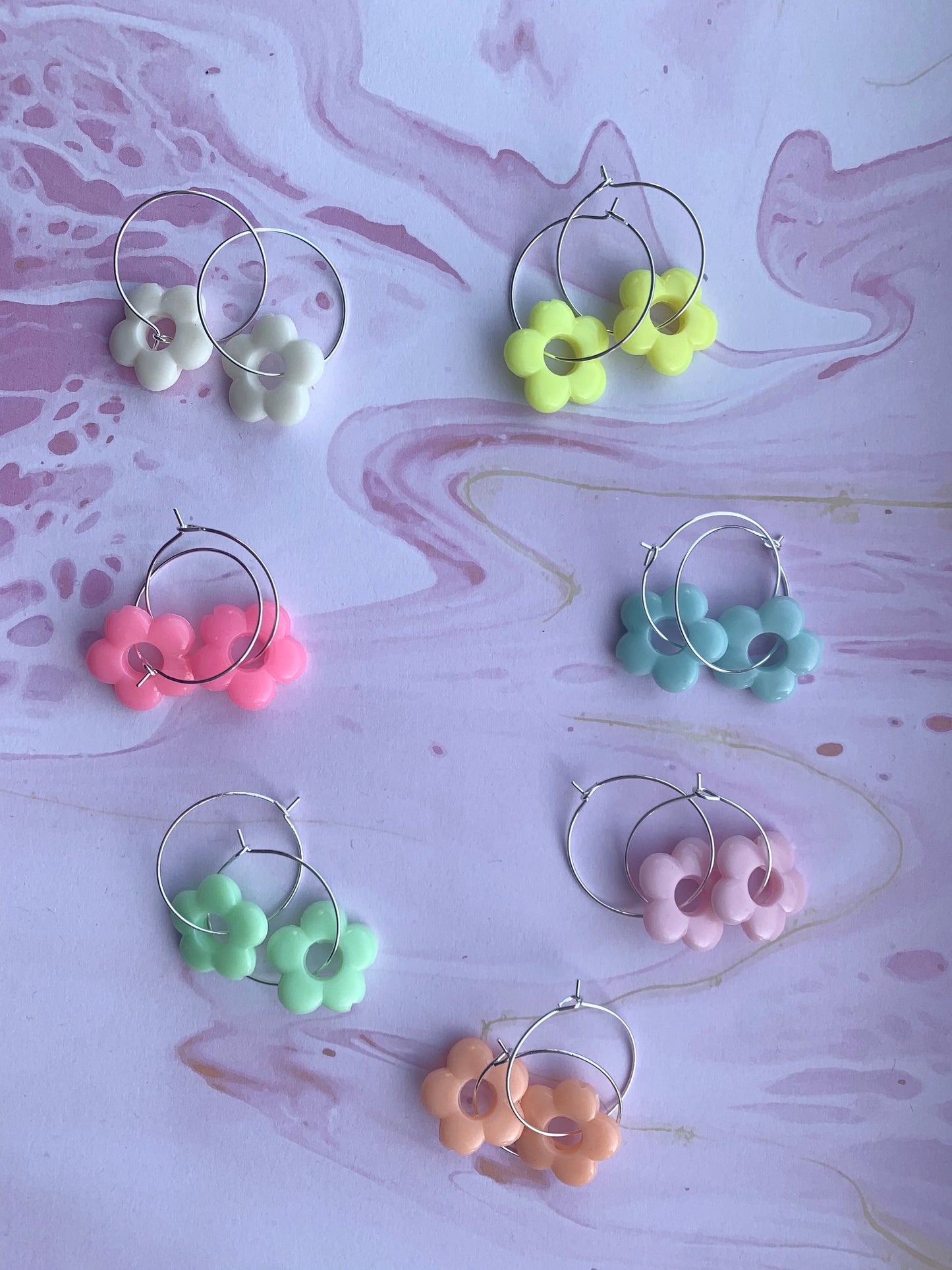 Pastel Flower Earrings