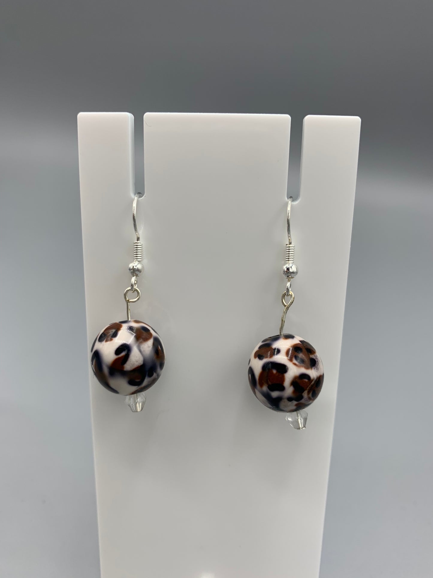Leopard Print Bead Earrings