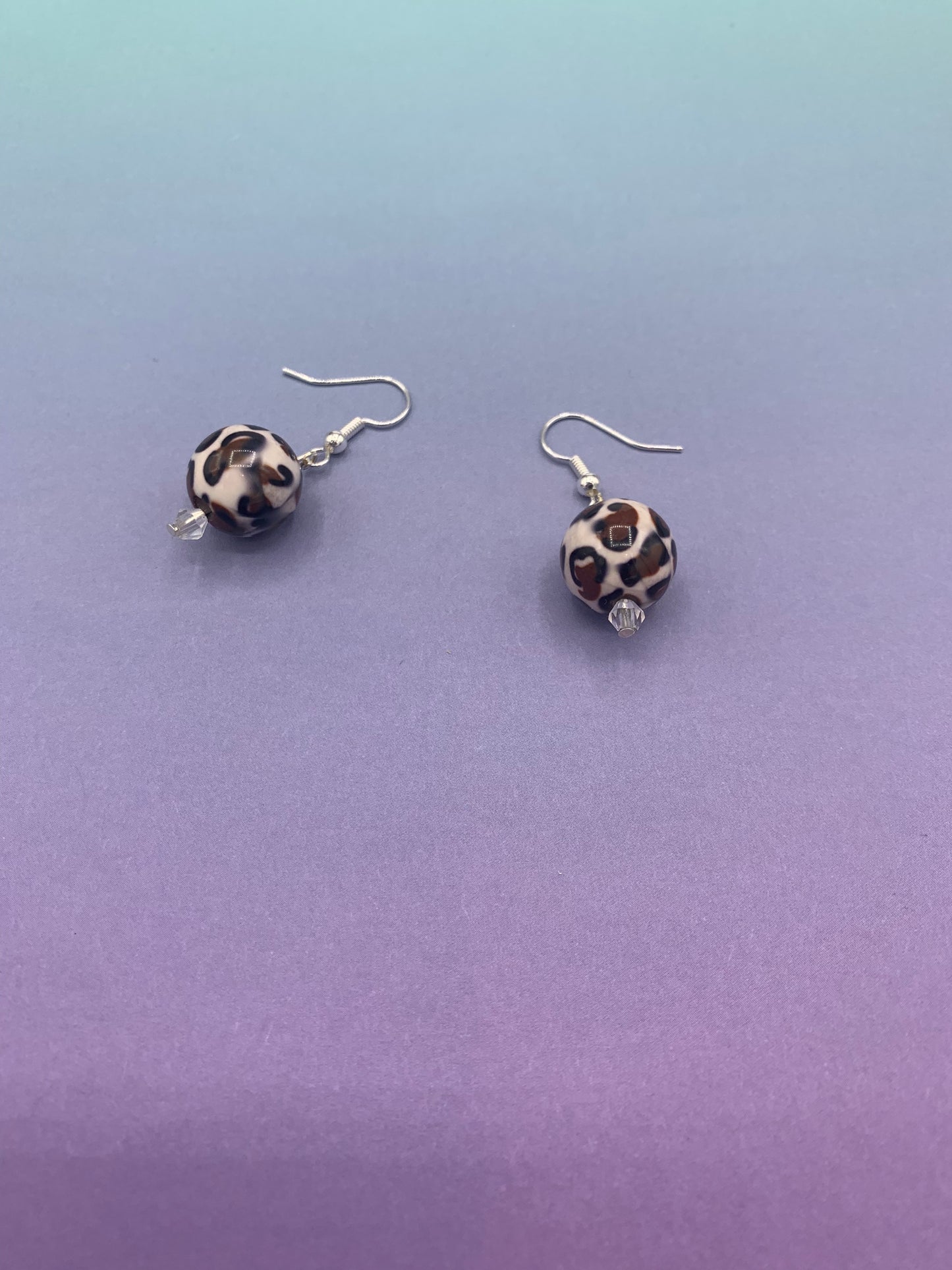 Leopard Print Bead Earrings