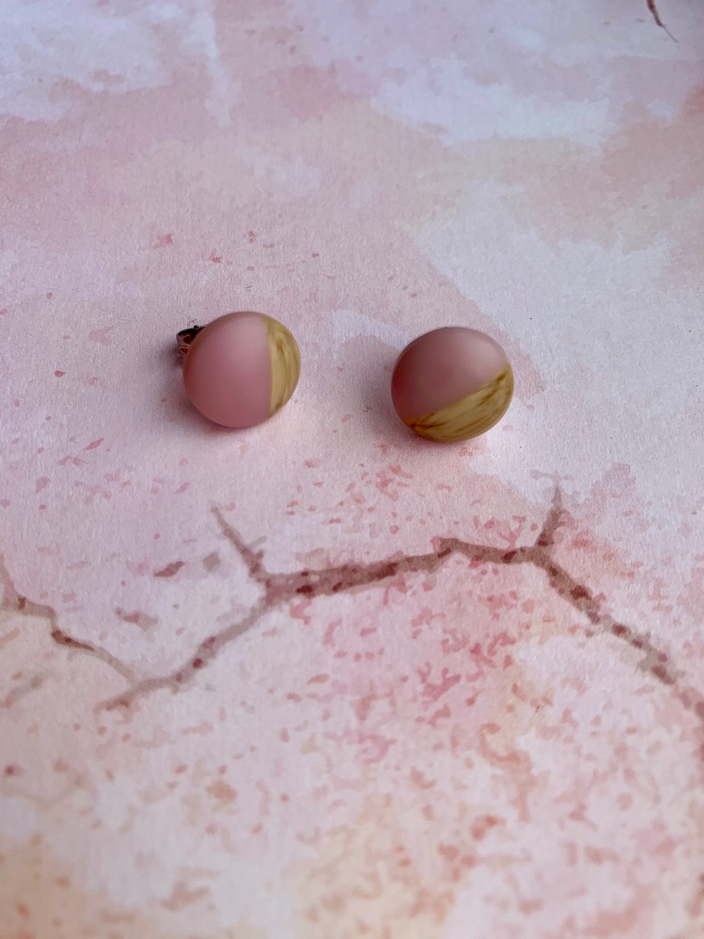 Half and Half Stud Earrings