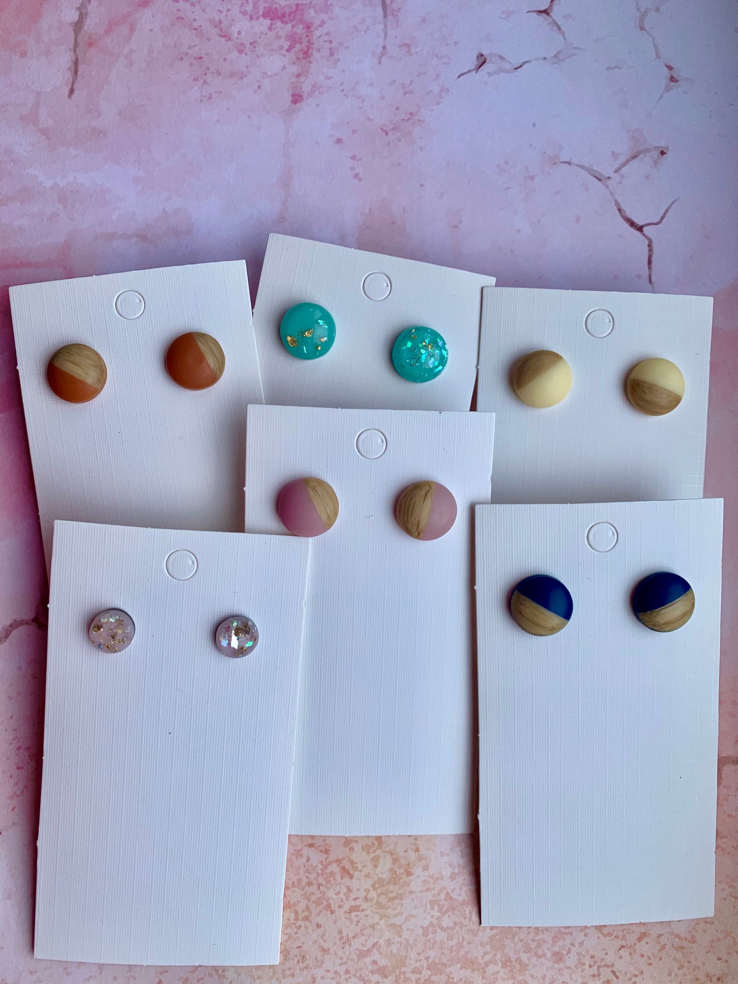Half and Half Stud Earrings