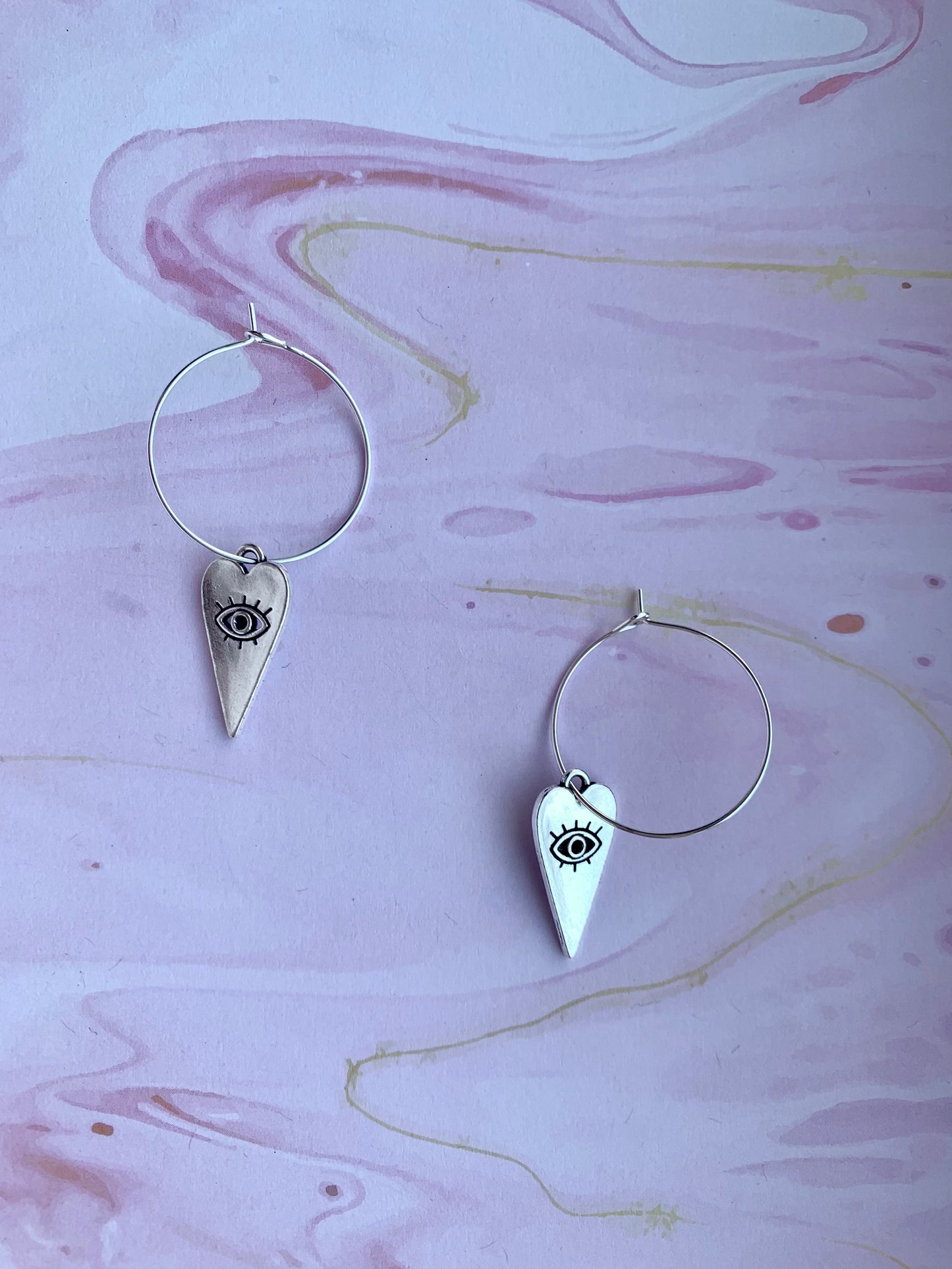 All Seeing Eye Heart Earrings