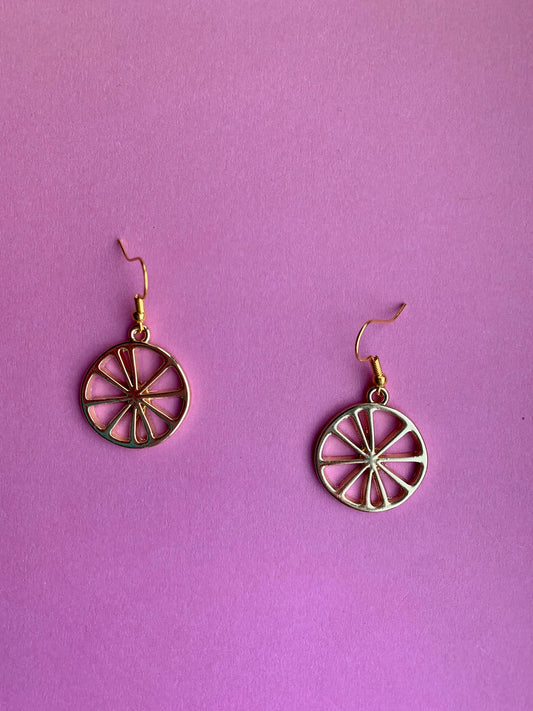 Lemon Slice Gold Earrings