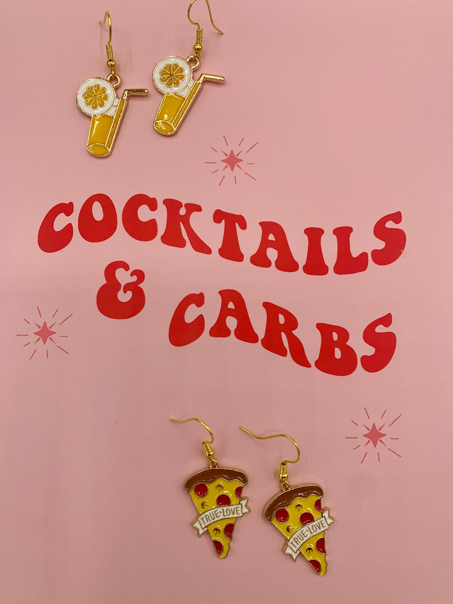 Pizza Enamel Earrings