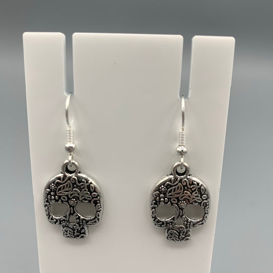 Ornate Skull Earrings