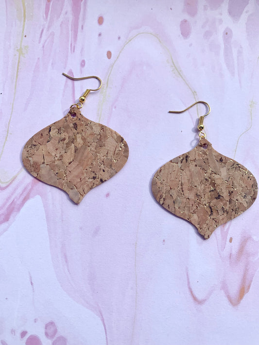 Cork Earrings - Gold