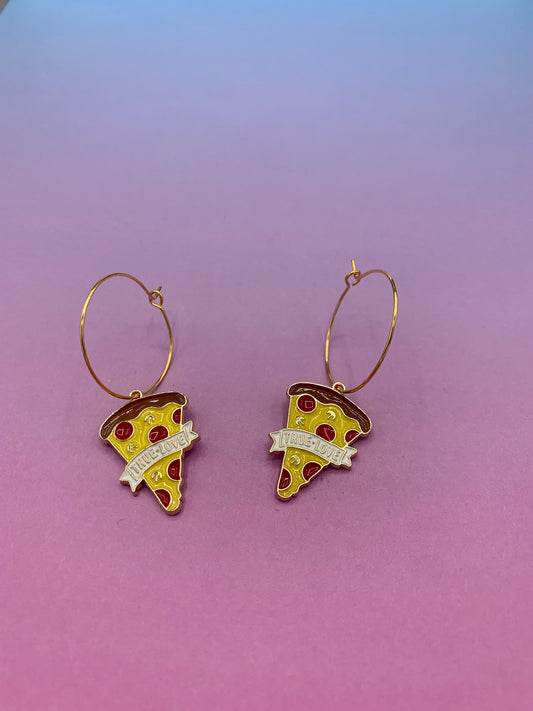 Pizza Enamel Earrings