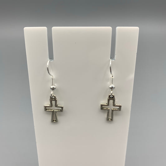 Cross Outline Earrings