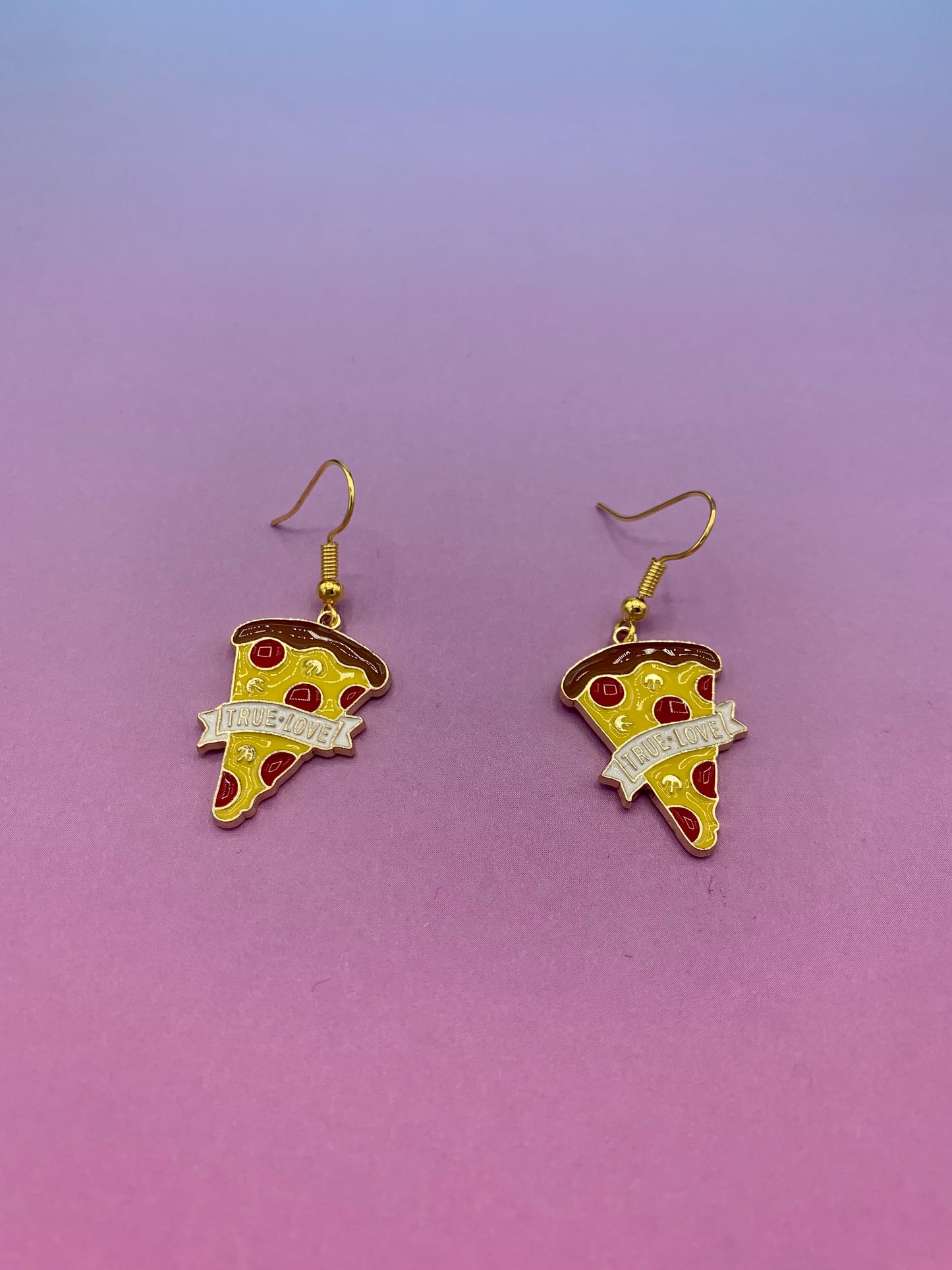 Pizza Enamel Earrings