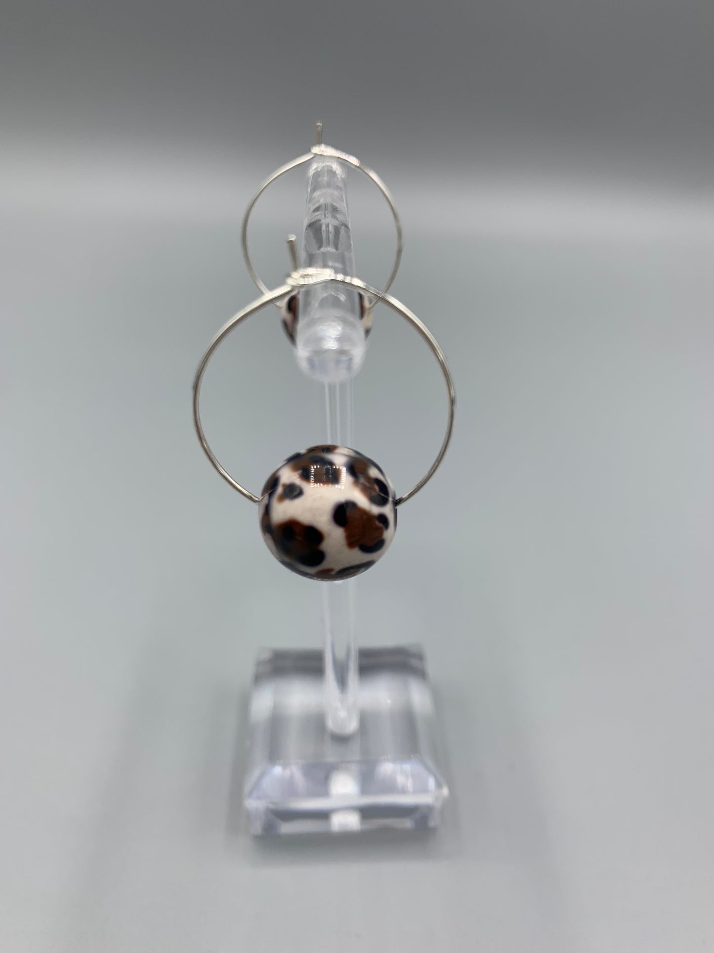 Leopard Print Bead Earrings