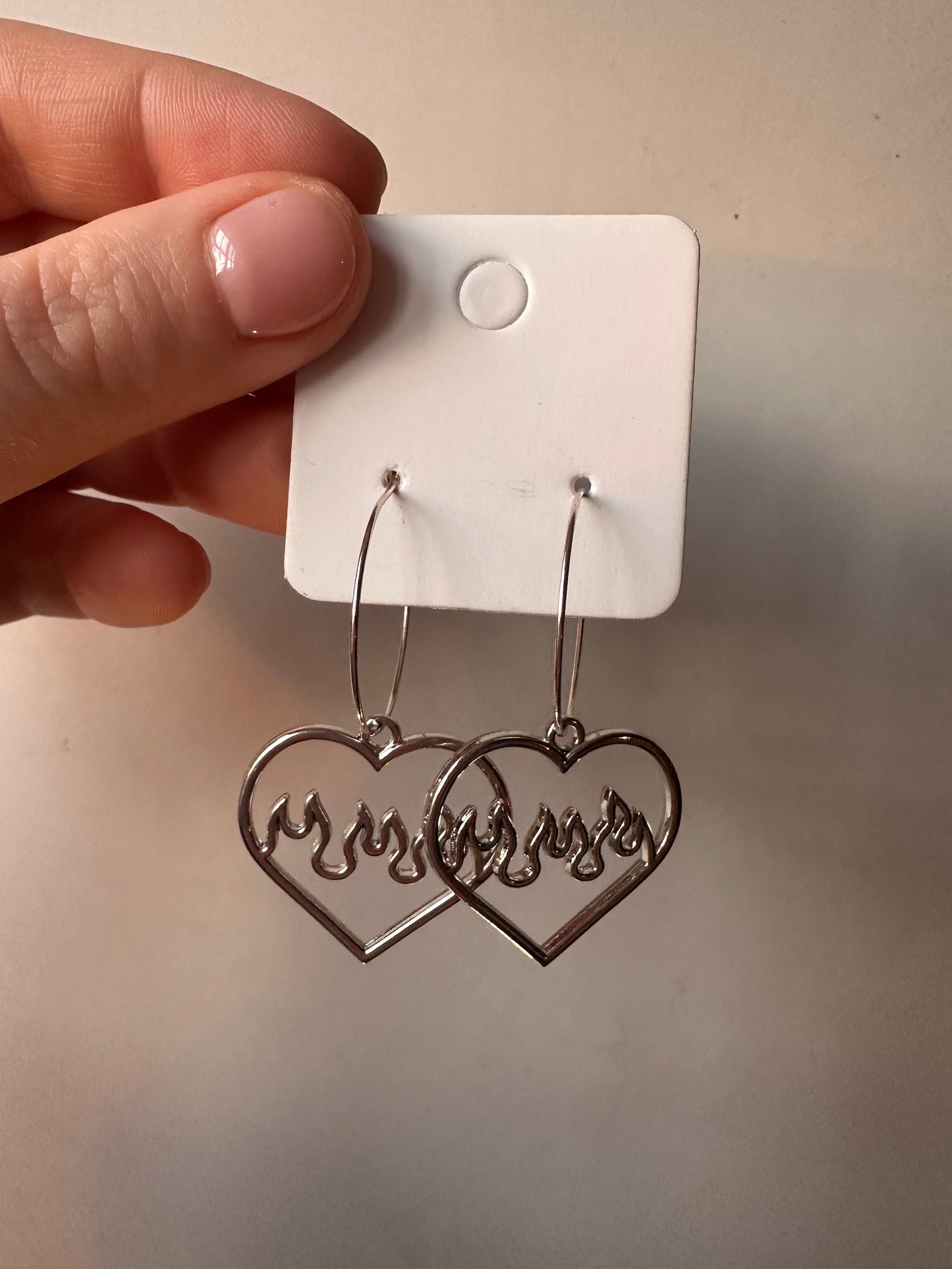 Flaming Heart Earrings
