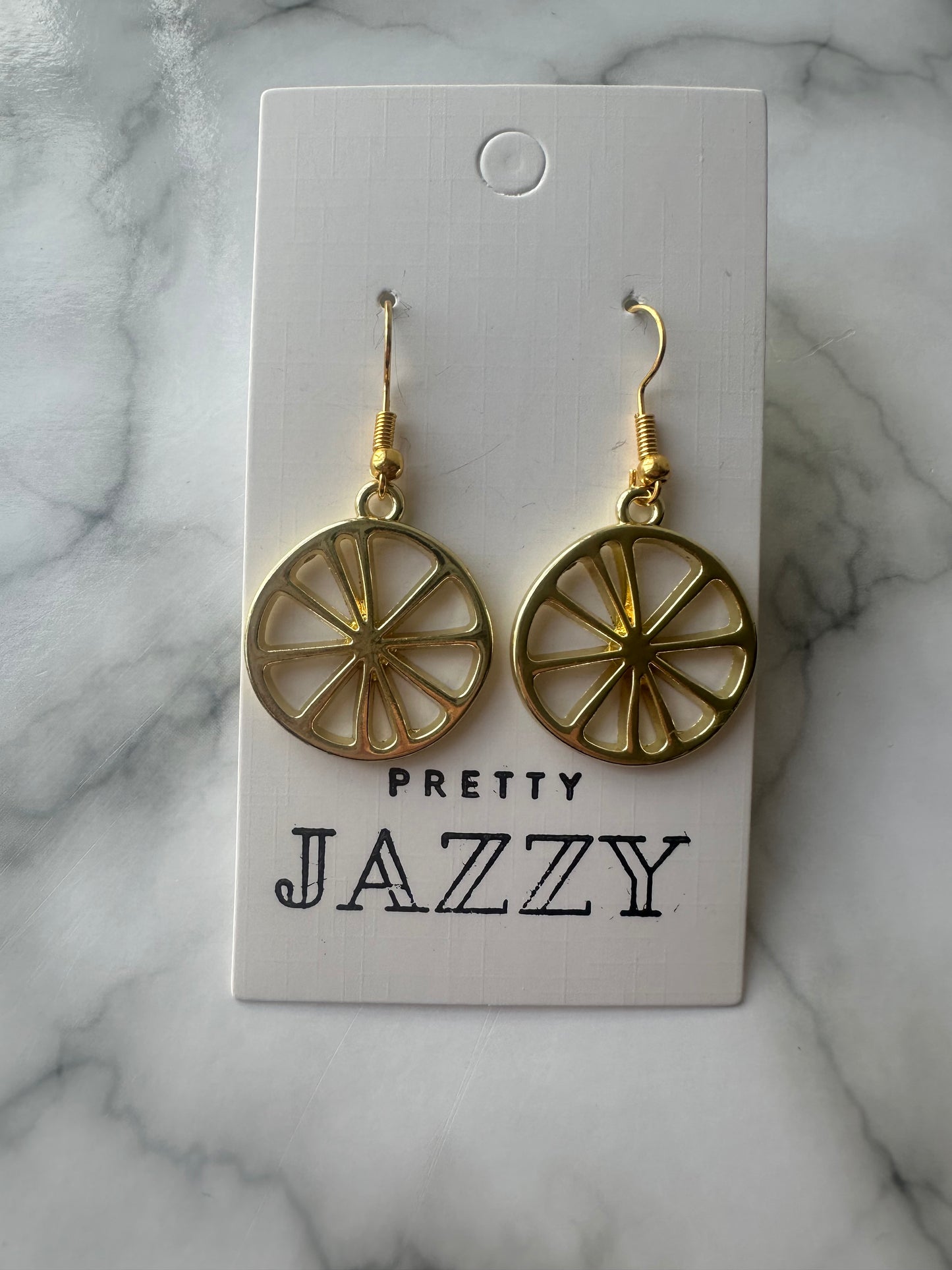 Lemon Slice Gold Earrings