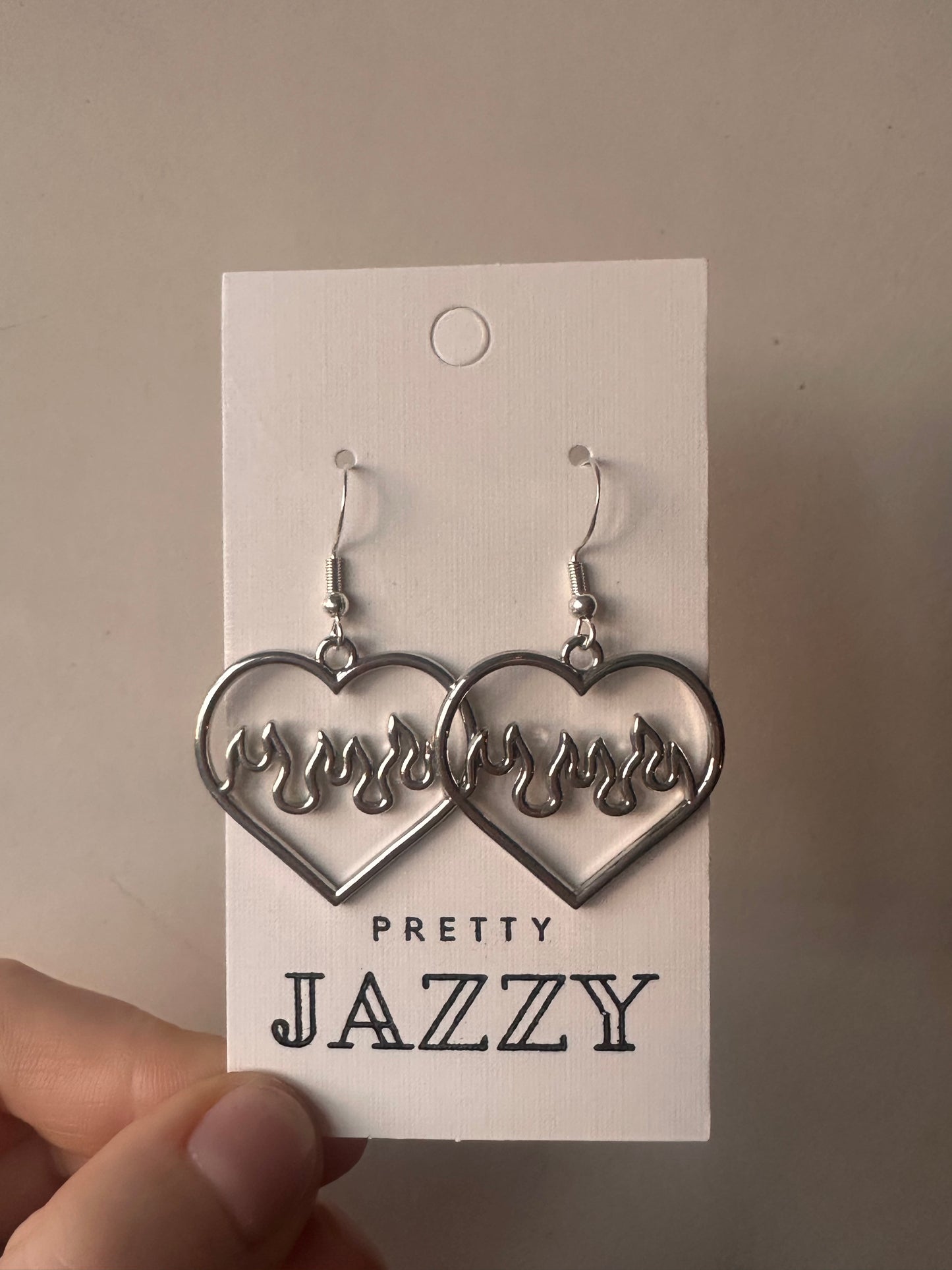 Flaming Heart Earrings
