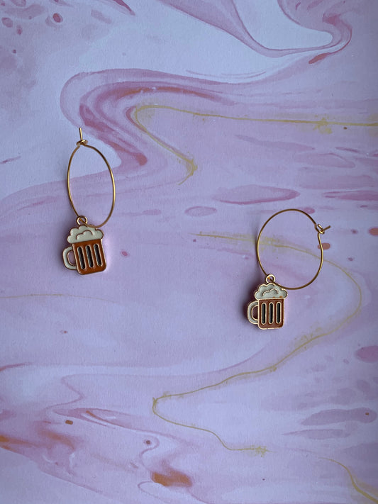 Pint of Beer Earrings