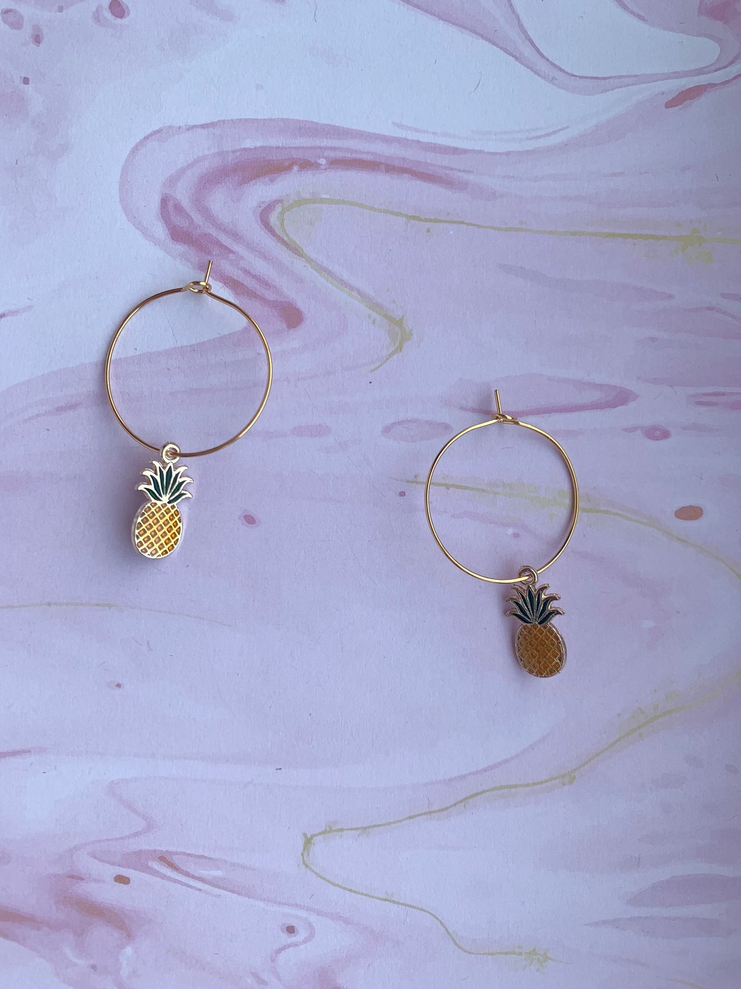 Enamel Pineapple Earrings