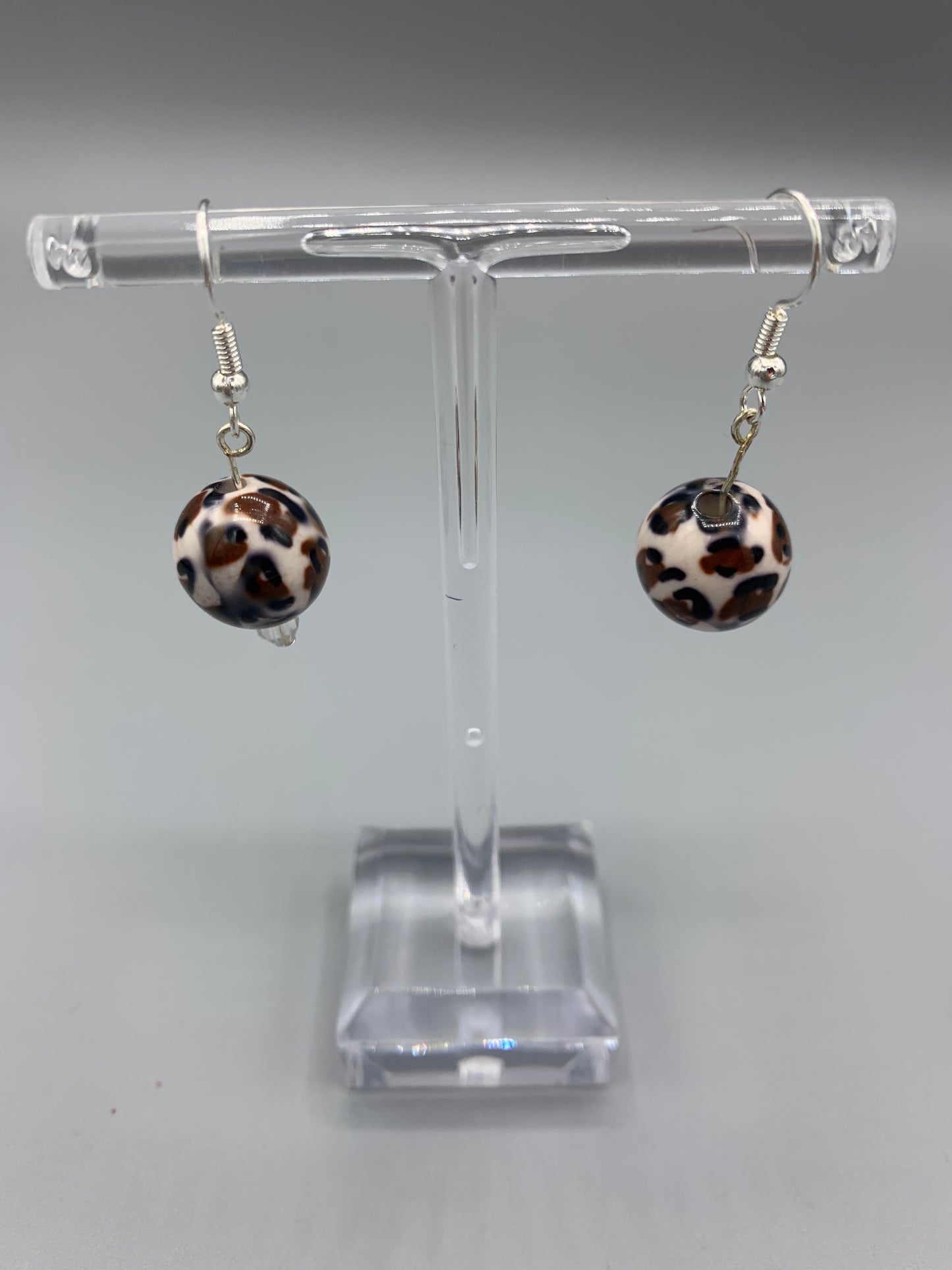 Leopard Print Bead Earrings