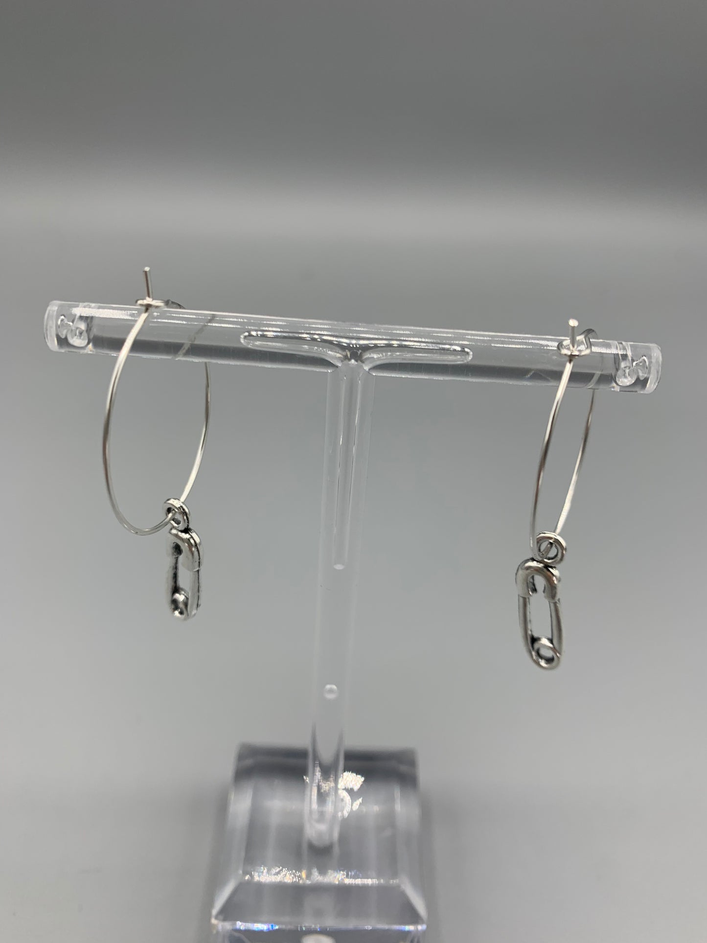 Safety Pin Charm Earring