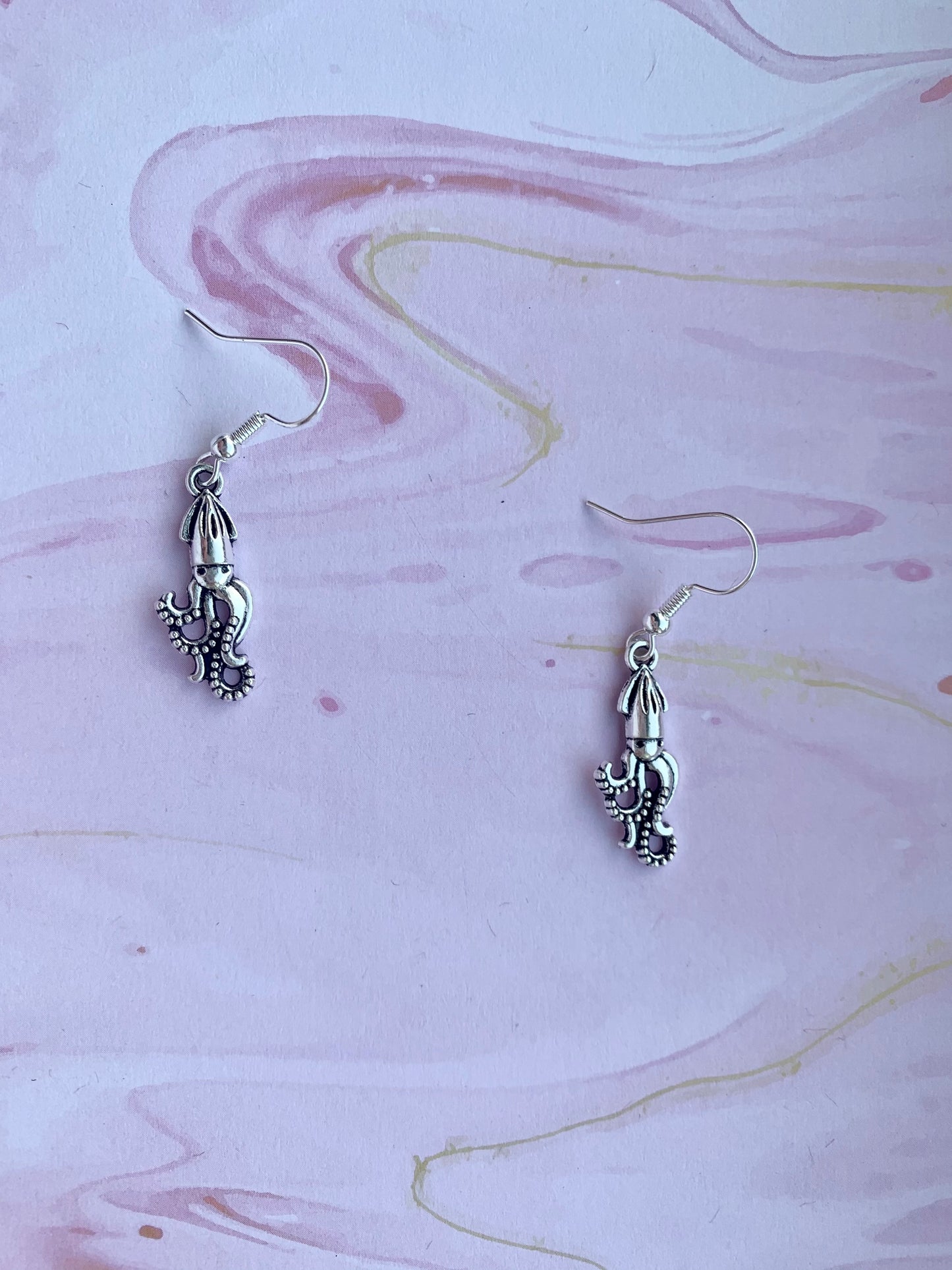 squid dangle earrings