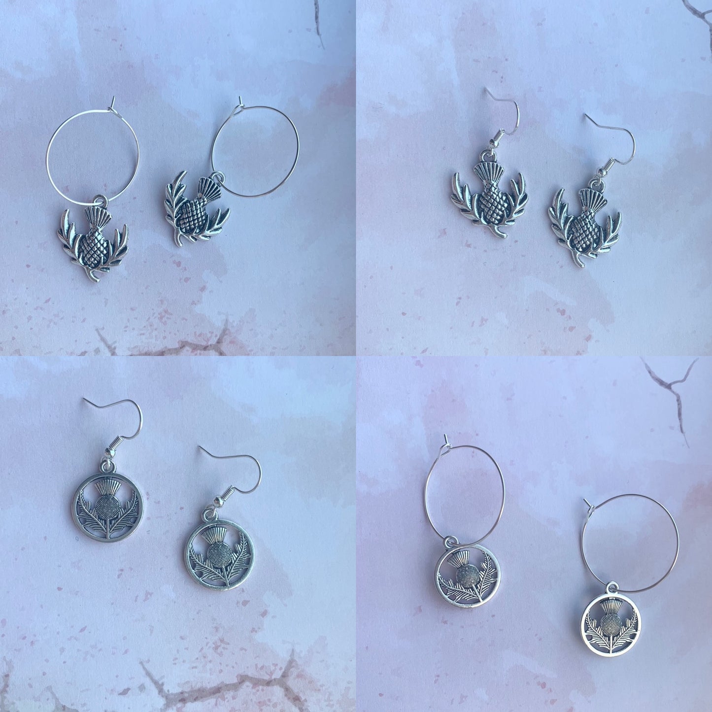 Thistle Circle Earrings