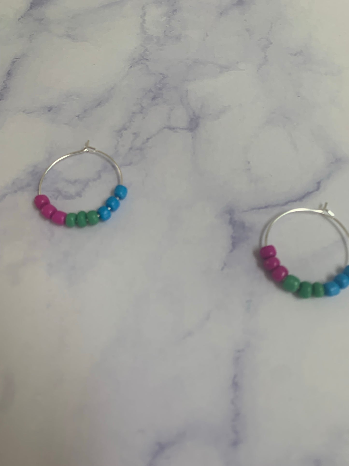 Polysexual Bead Hoop Earrings