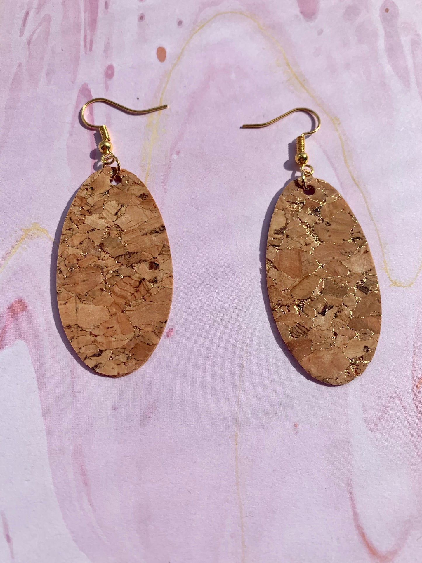 Cork Earrings - Gold
