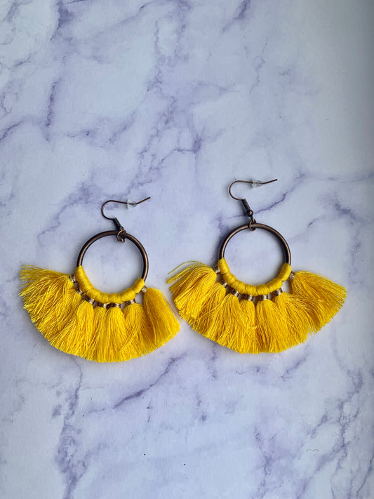 Round Tassel Earrings