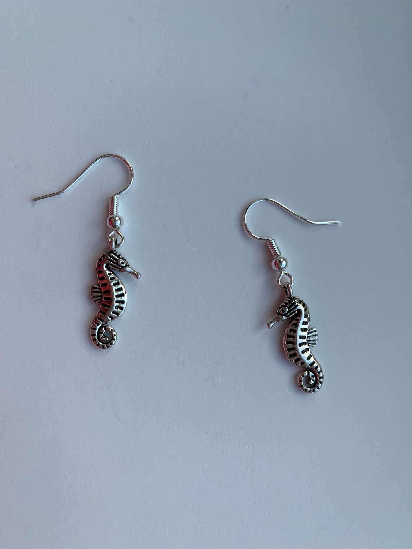 seahorse silver earrings