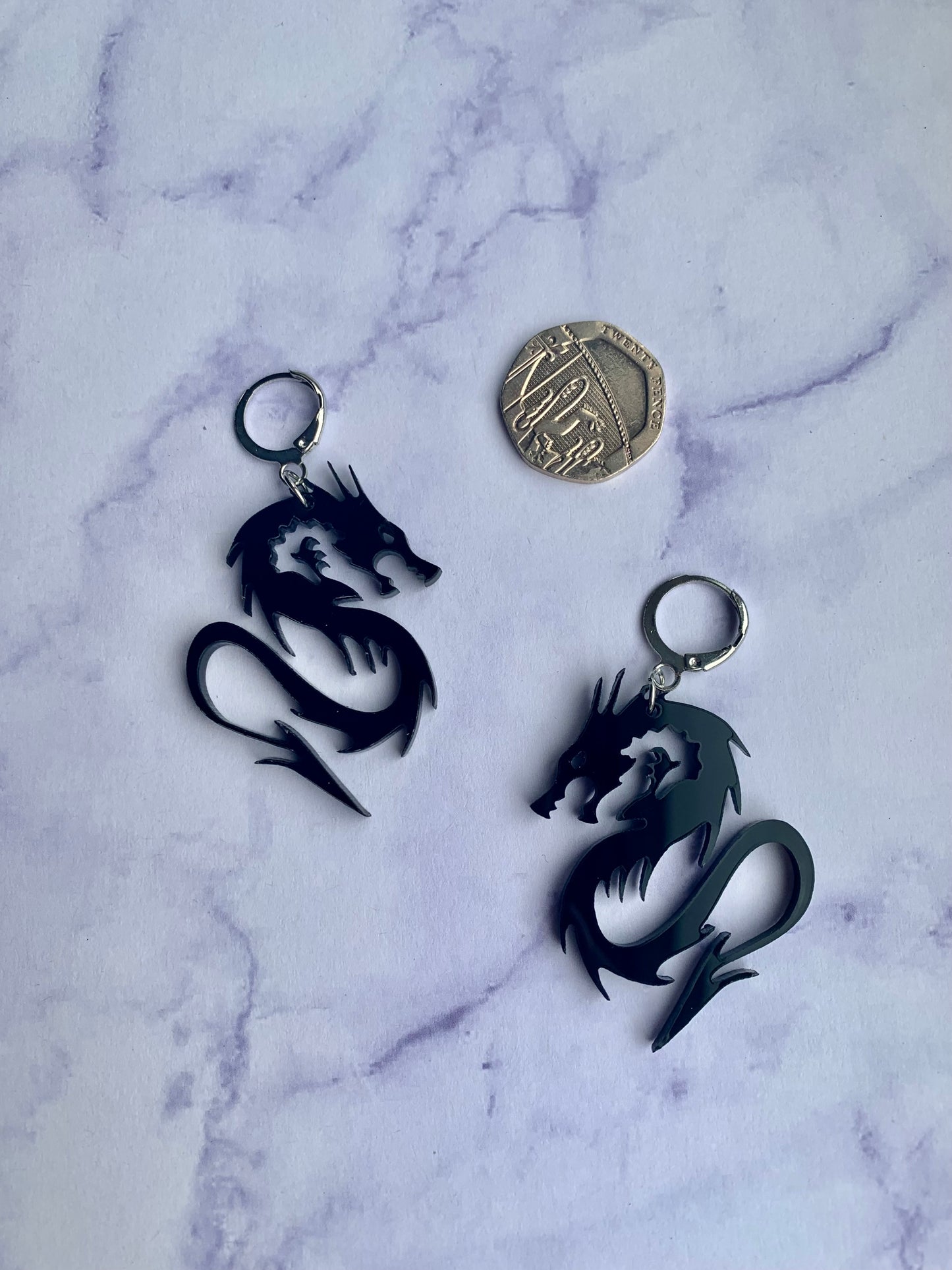 Black Dragon Earrings