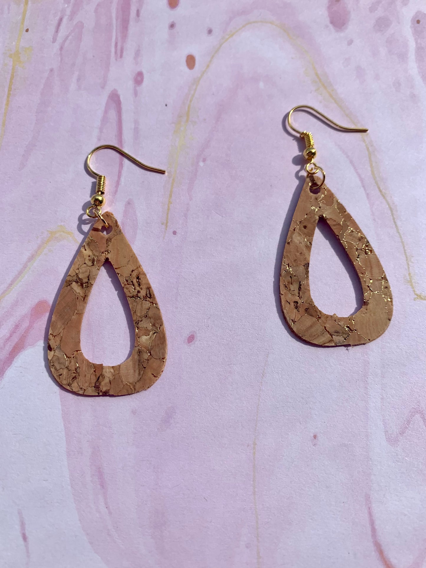 Cork Earrings - Gold