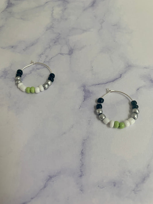 Agender Bead Hoop Earrings