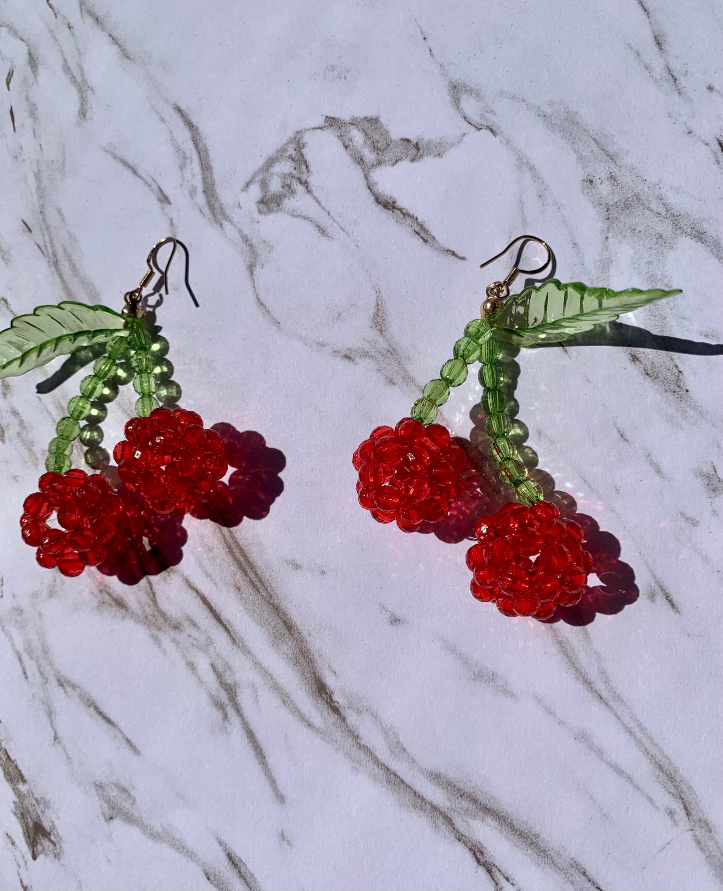 Cherry Bead Earrings