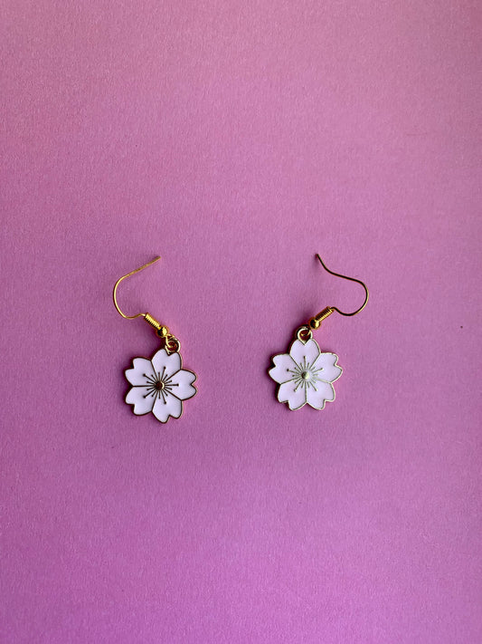 Pale Pink Cherry Blossom Earrings