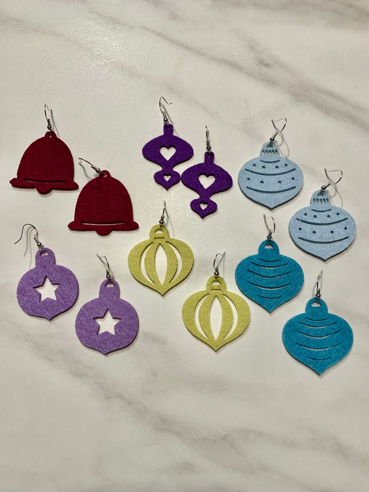 Felt Christmas Bauble Earrings