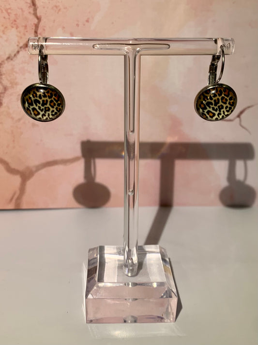 Leopard Print Sleeper Earrings