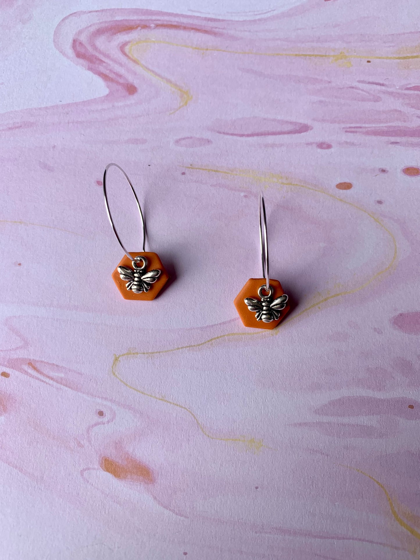 Bee Honeycomb Earrings