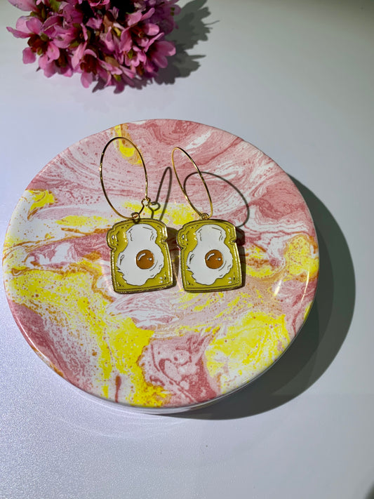 Egg on Toast Earrings