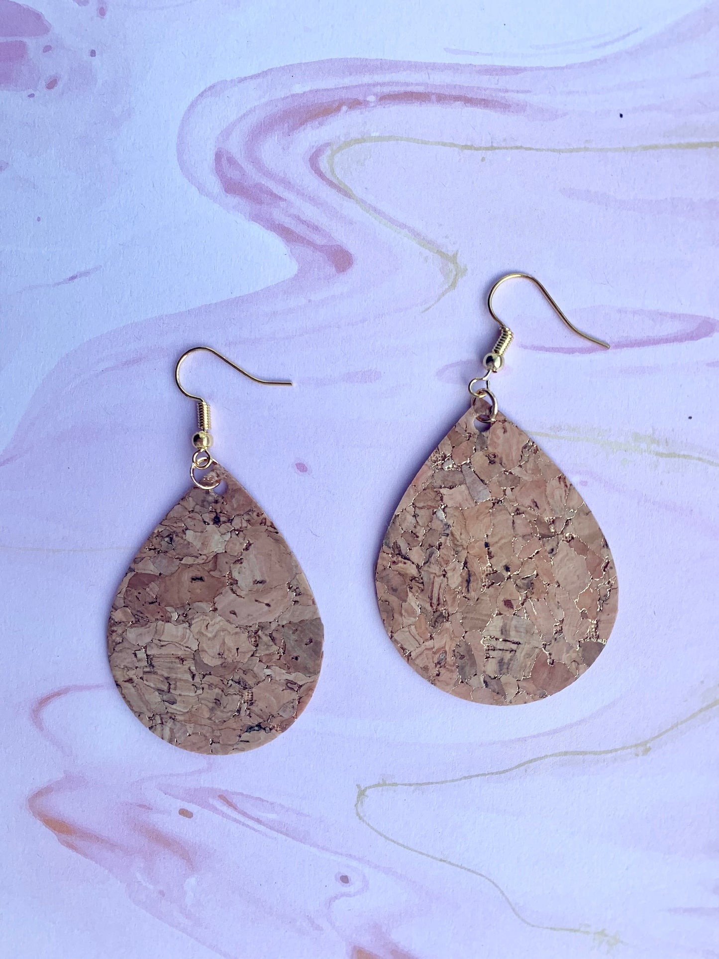 Cork Earrings - Gold
