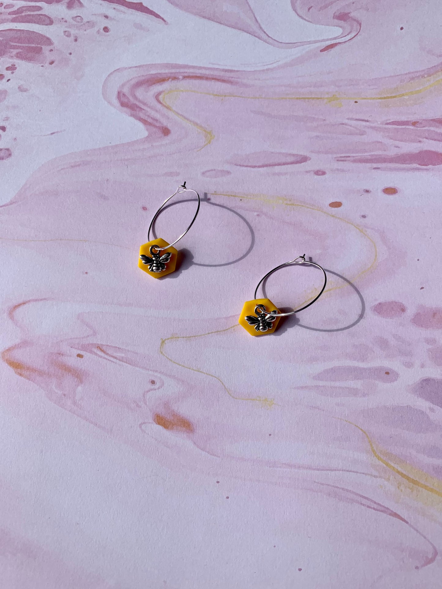 Bee Honeycomb Earrings