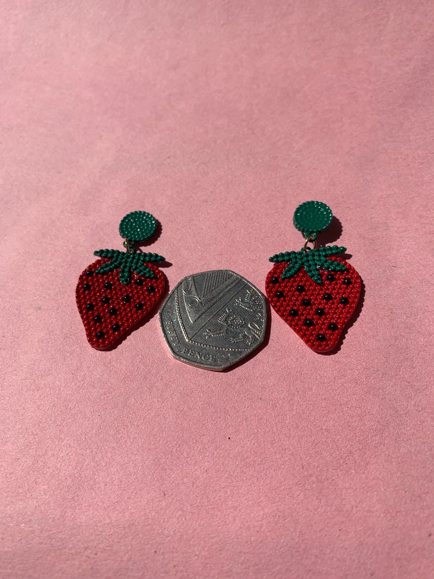 Strawberry Textured Earrings