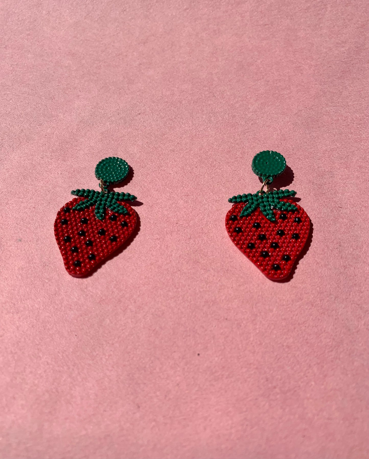 Strawberry Textured Earrings
