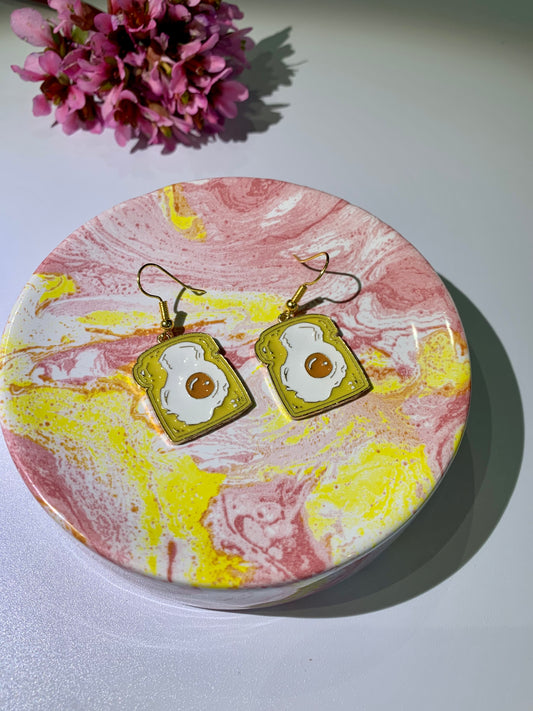 Egg on Toast Earrings