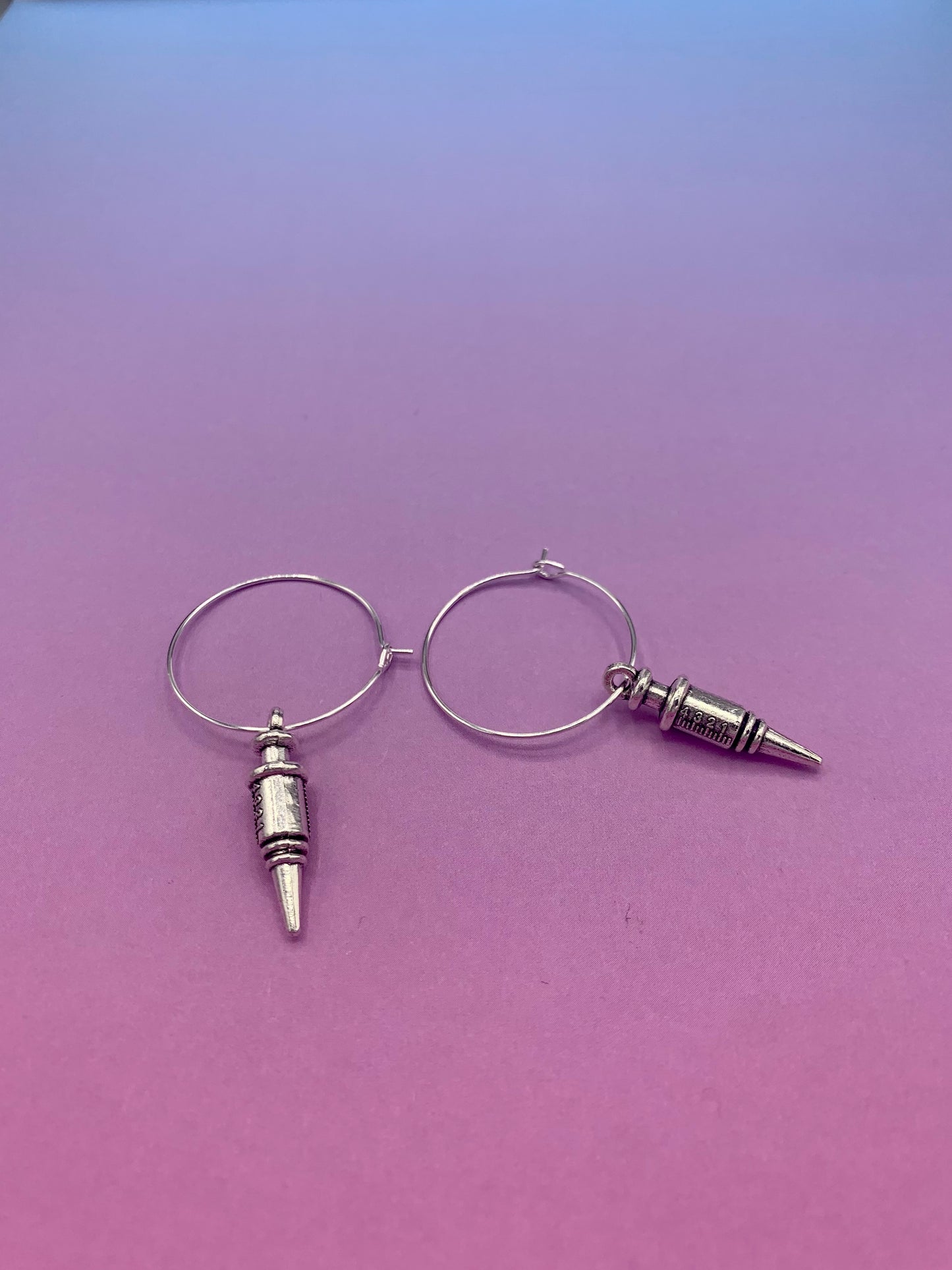 Vaccine Syringe Earrings