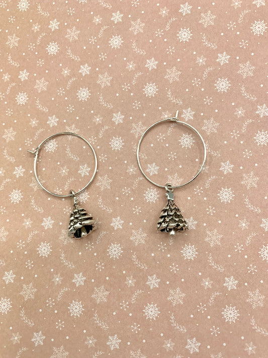 Christmas Tree Earrings 3D