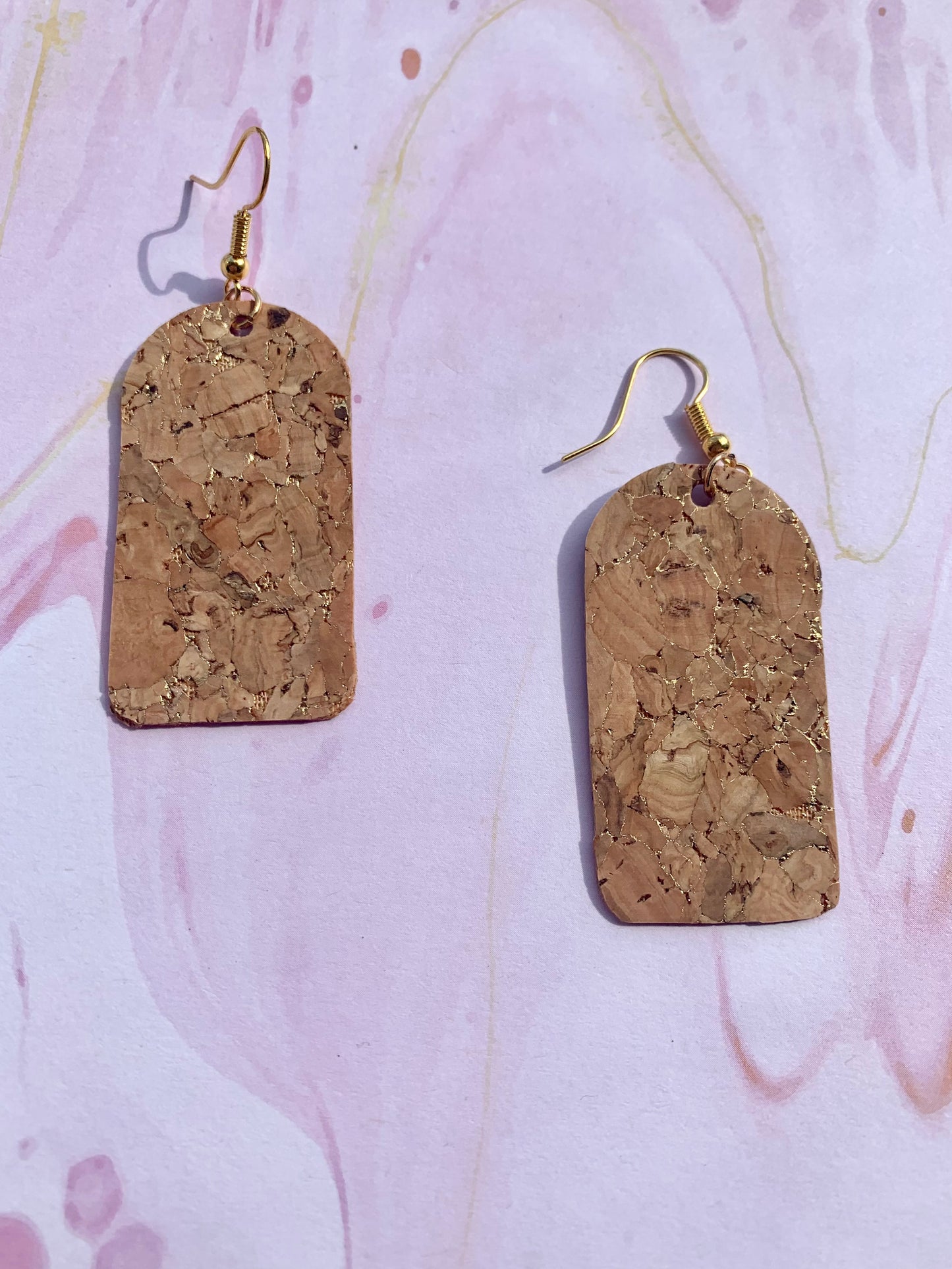 Cork Earrings - Gold